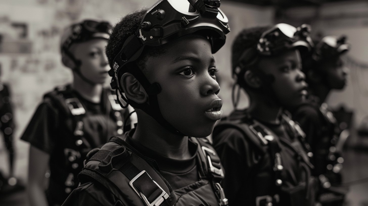 Student with VR headset